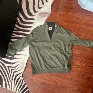Green lightweight quater zip. Very casual and can be dressed up or down.
